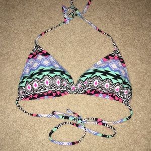 Colorful pattern bikini top